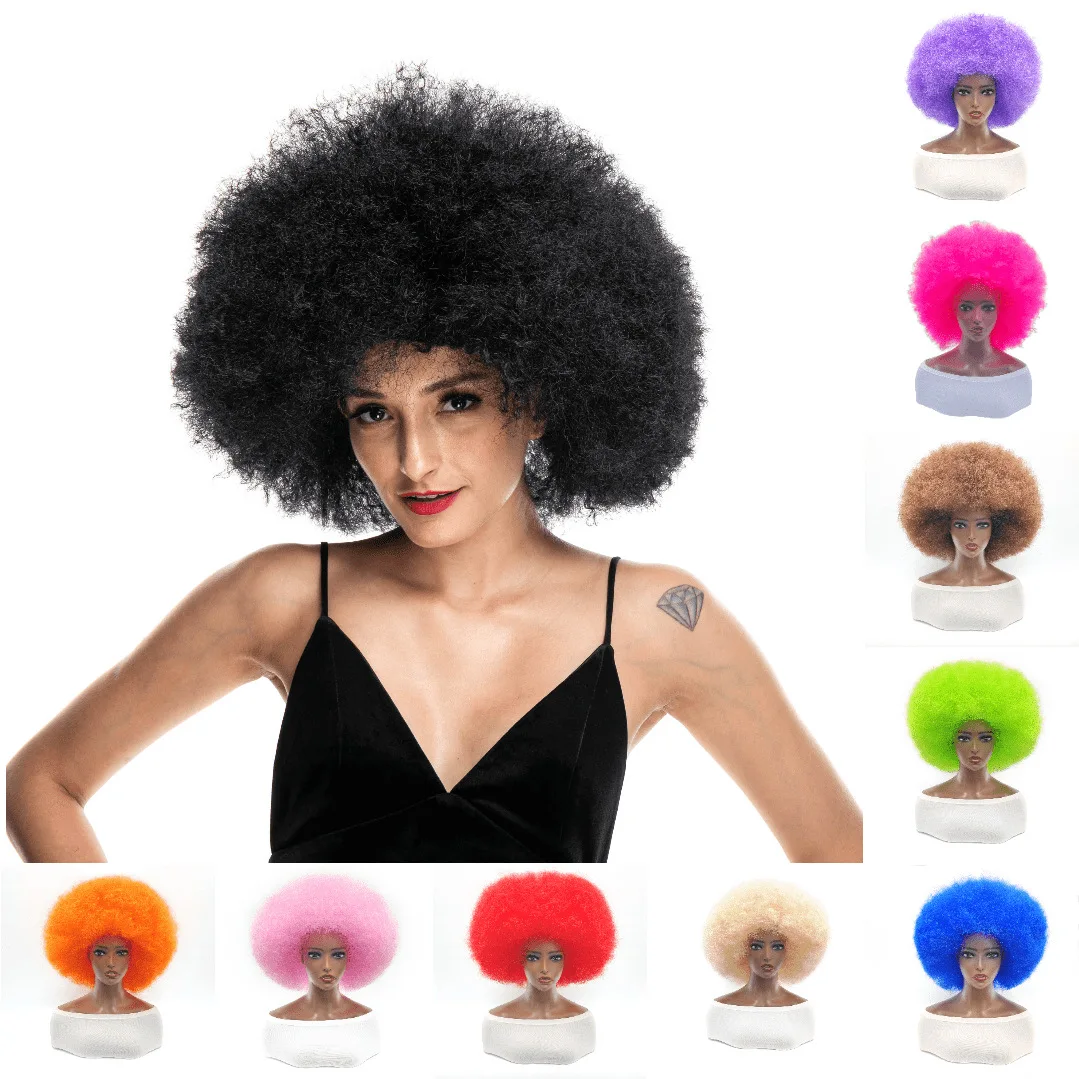 Anxin Brand Synthetic Fiber Wig: Exaggerated Fluffy and Voluminous Curly Hairstyle, Thick and Curly Hair with a Rich Texture, Available in Multiple Colors Such as Pink/White/Gray/Black; Made of High-Quality Synthetic Fiber Material, Comfortable to Wear and Easy to Manage; a Fashionable Item Suitable for Party Costumes, Holiday-Themed Looks, and Fun Outfits for All Ages