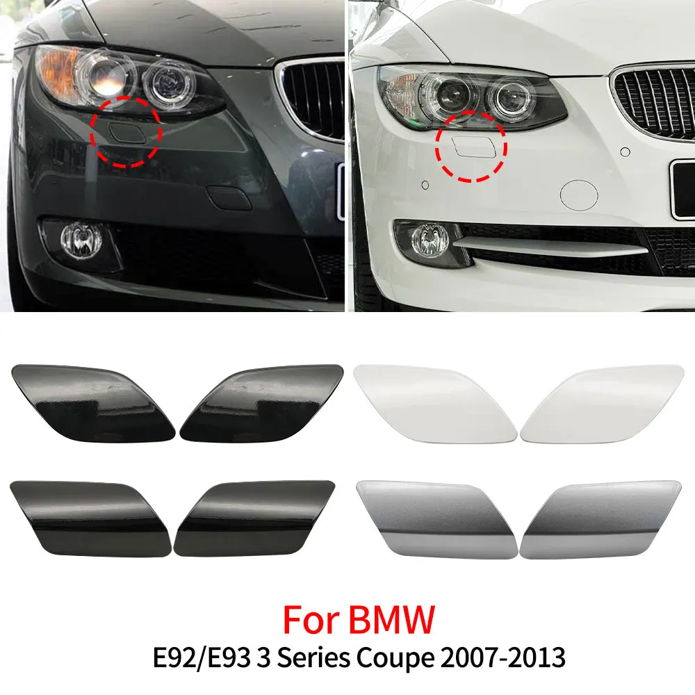 Image of Für BMW E92 E93 Auto Frontschürze Scheinwerfer Waschanlage Spray Abdeckung Kappe Zubehör Für BMW 3er 318 320 325 330i 2007-2013