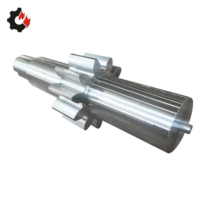 Wangli custom pinion shaft Mining Machinery parts Large Forging Gear Shaft