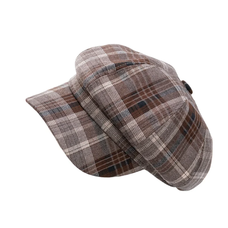 Britischer Vintage Kaffee Baskenmütze Kunst Achteck adrette Maler Zeitungs jungen Hut