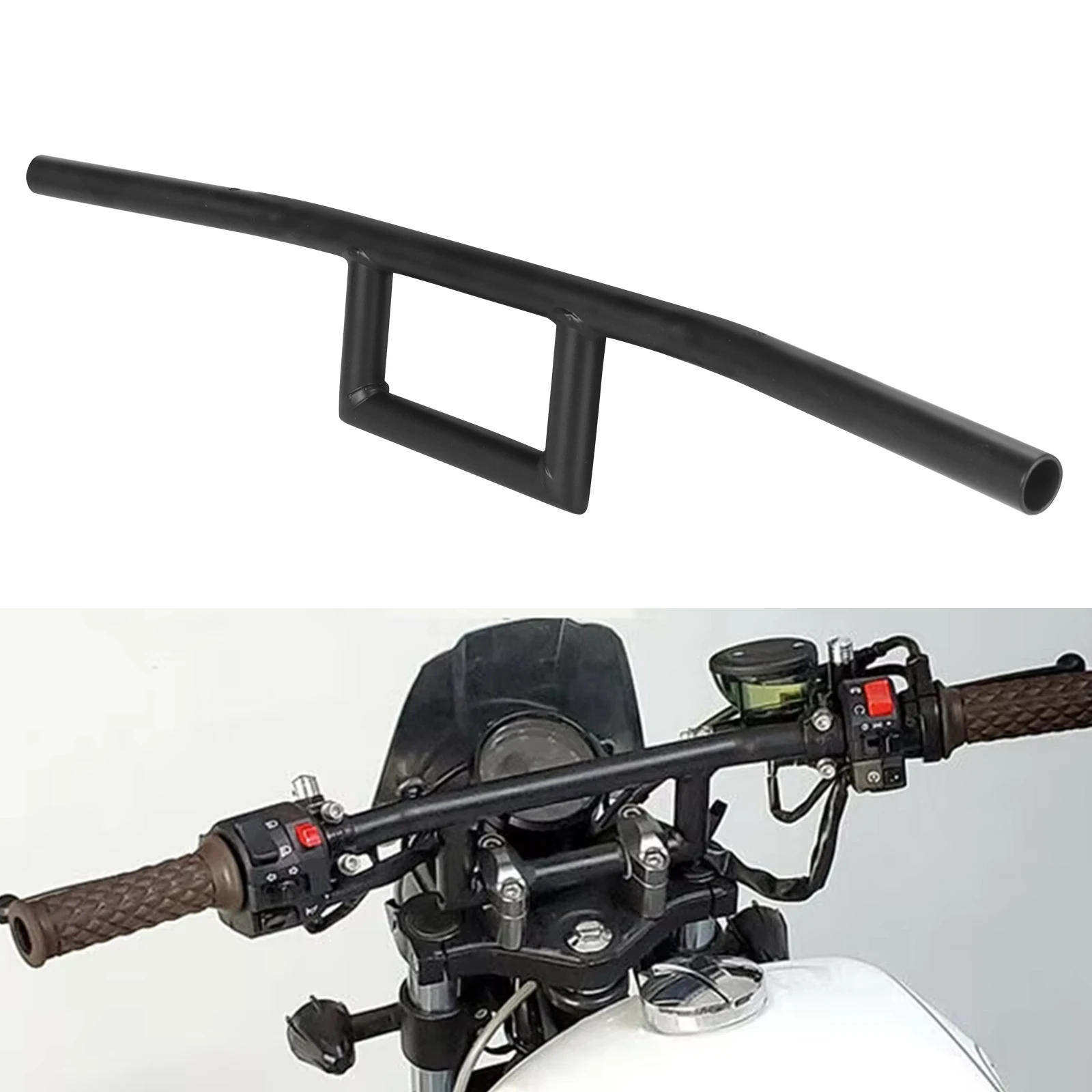 For Harley Suzuki Yamaha Honda Guidon Moto 22mm 25mm Universal Motorcycle Steering Wheel Handlebar Black Chrome Vintage Motorbik