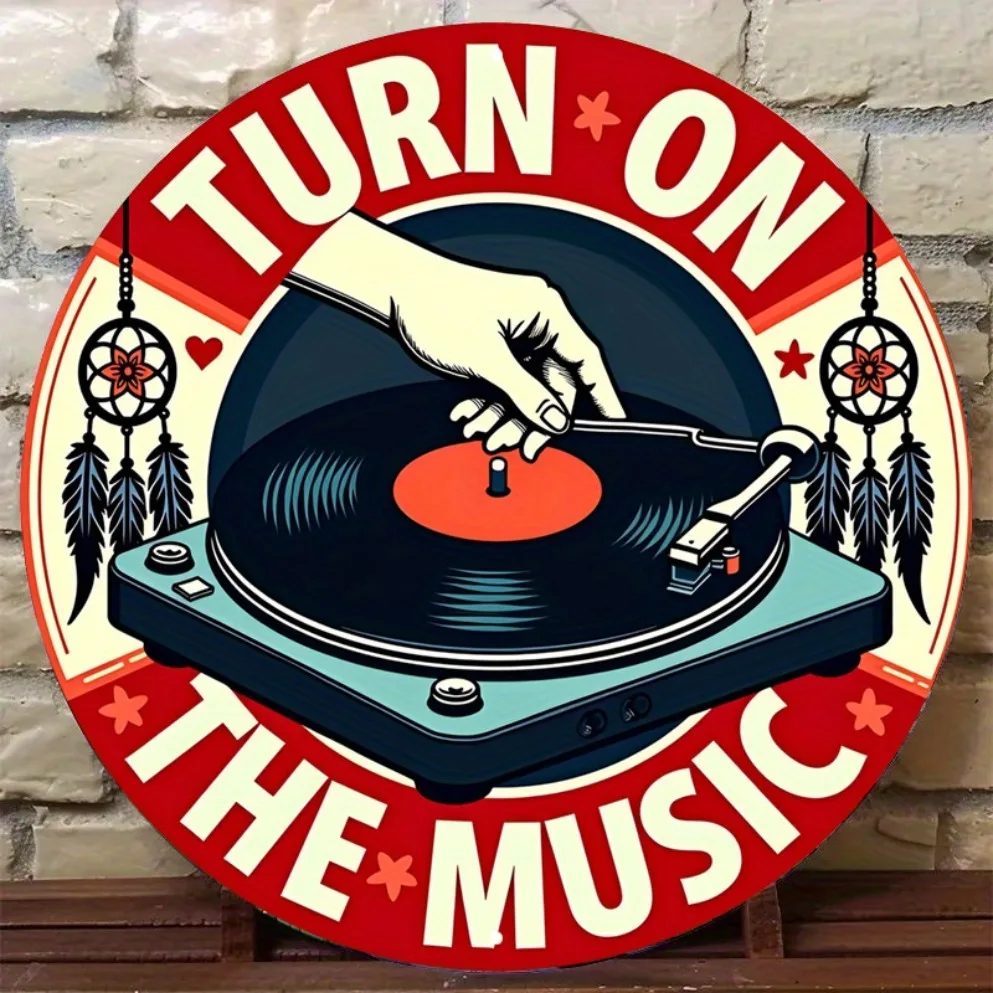 2D flat Music Turntable:Featuring a rotating turntable suitable for vintage music lovers and music rooms, excellent gift choice