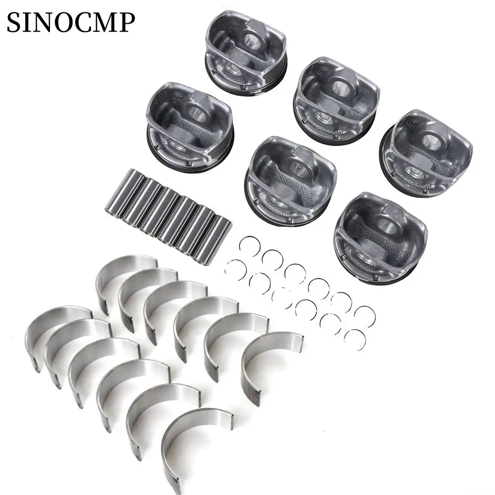 

Комплект для капитального ремонта двигателя автомобиля, поршни, кольца, комплект соединительных подшипников для BMW E87 E90 E92 E60 130i 330i 530i N52B30 ﻿