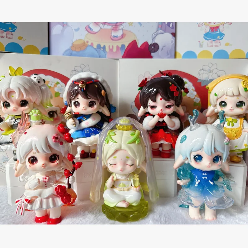 

Ruby Know Tea Sequence V2 Series слепая коробка Kawaii украшение для рабочего стола кукла древний стиль брелок кулон детские подарки на день рождения