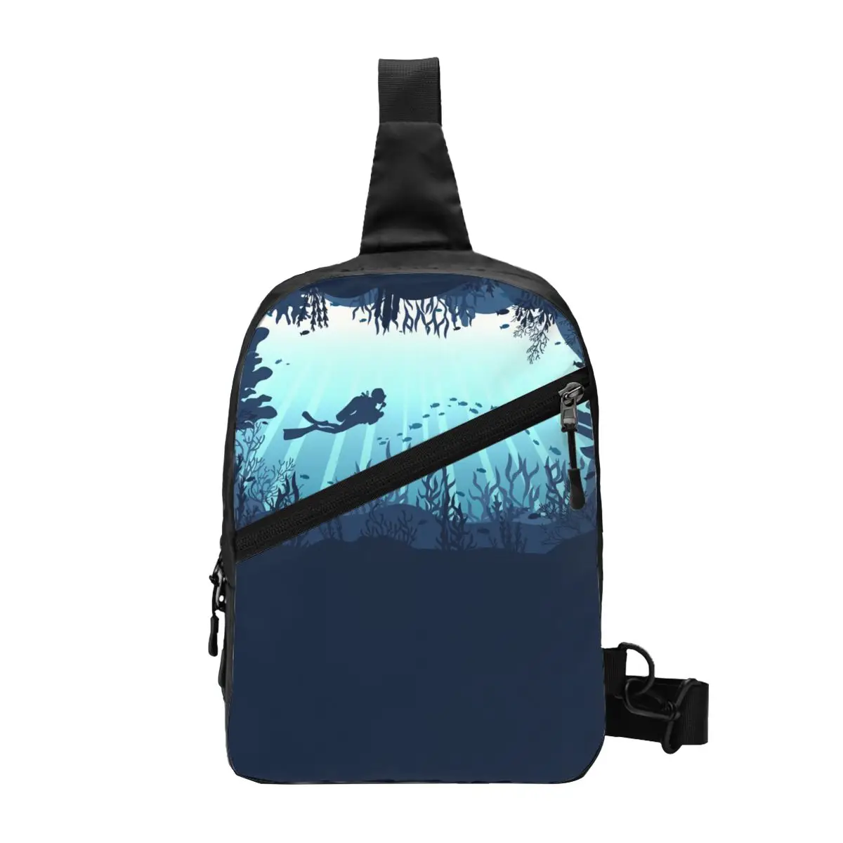 Mochila cruzada personalizada para buzo Caveran de aguas profundas, bolso de hombro para buceo para hombre, para acampar y andar en bicicleta
