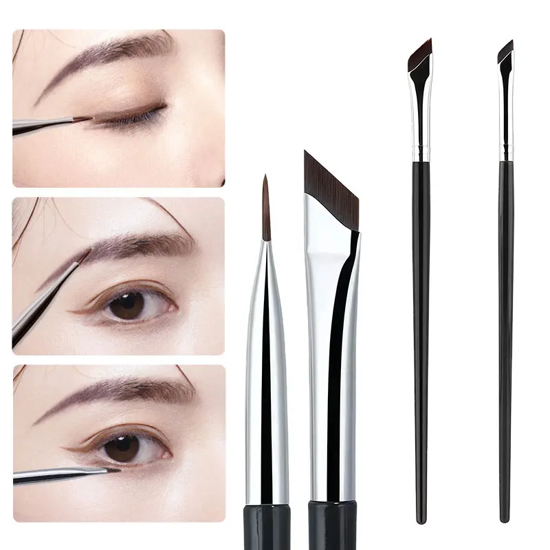 Upgraded Blade Thin Angled Eyebrow & Eyeliner Brush Ultra Fine Flat Precision Detail Brow Liner Makeup Brush for Eye Makeup