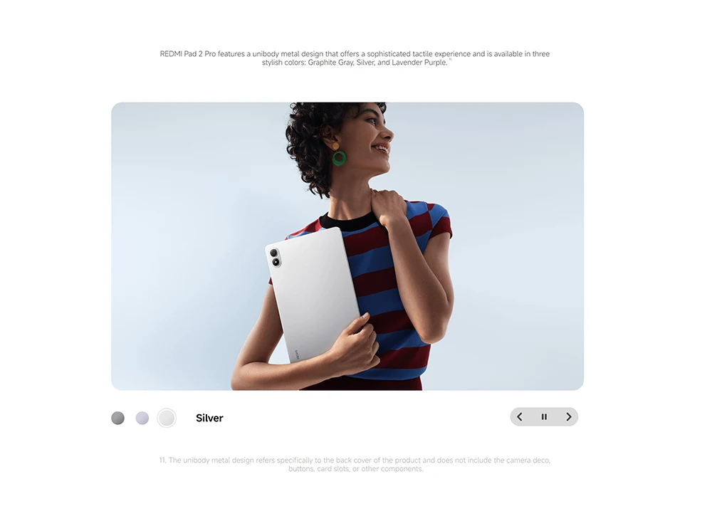 Global Version Xiaomi Redmi Pad 2 Pro Wifi 12.1' 2.5K Crystal-Clear Display 120Hz Refresh Rate 12000mAh Battery Advanced 4nm Processor Snapdragon® 7s Gen 4 Mobile Platform Powered by Xiaomi HyperOS Dolby Vision