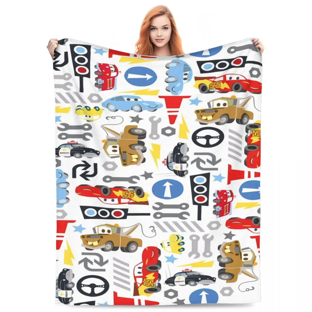 Cars Lightning Mcqueen Blanket Quality Warm Throw Blanket Winter Travel Office Home Decor Aesthetic Bedspread