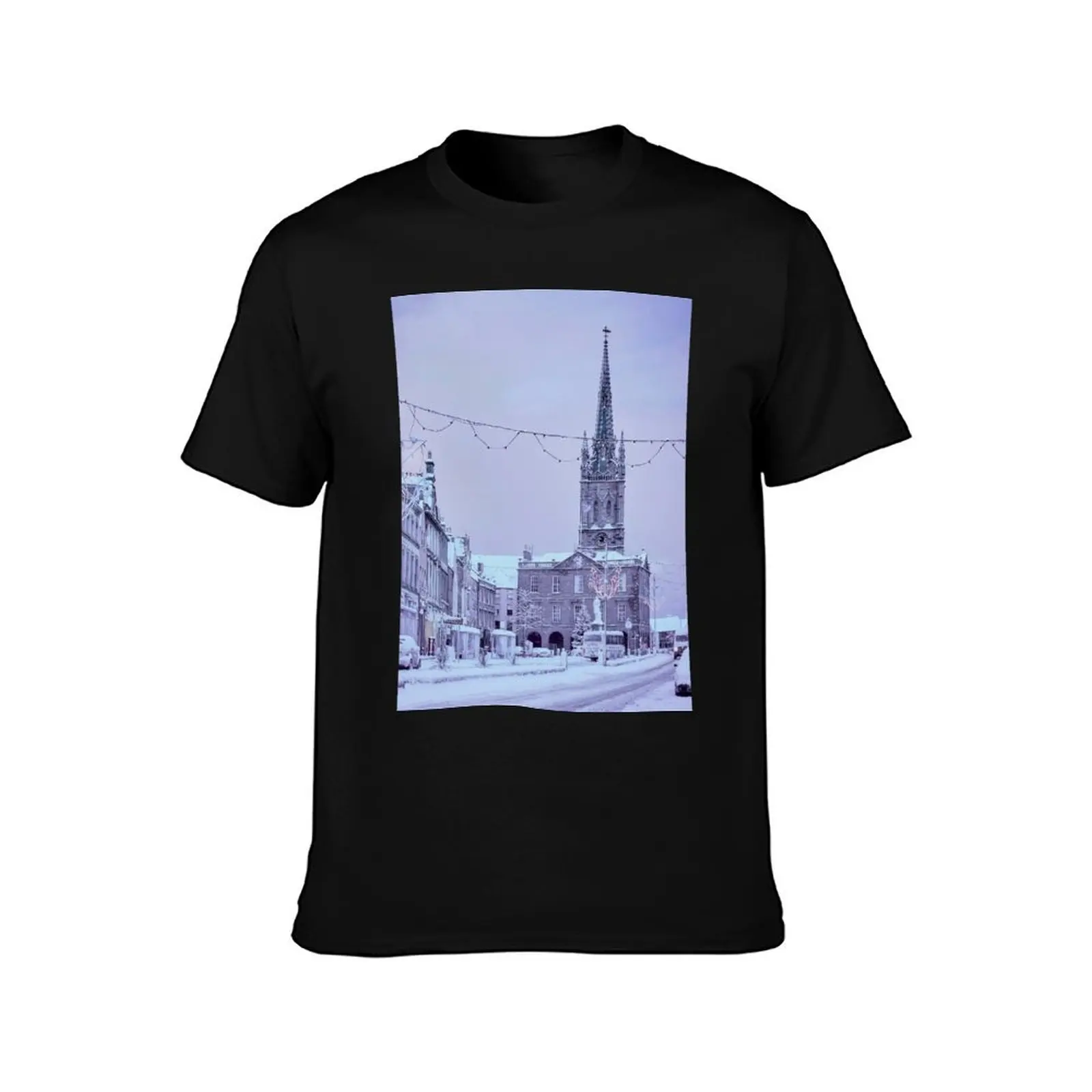 Snow in the Mo Large T-Shirt Vintage Print Crew Neck Tee T-Shirt