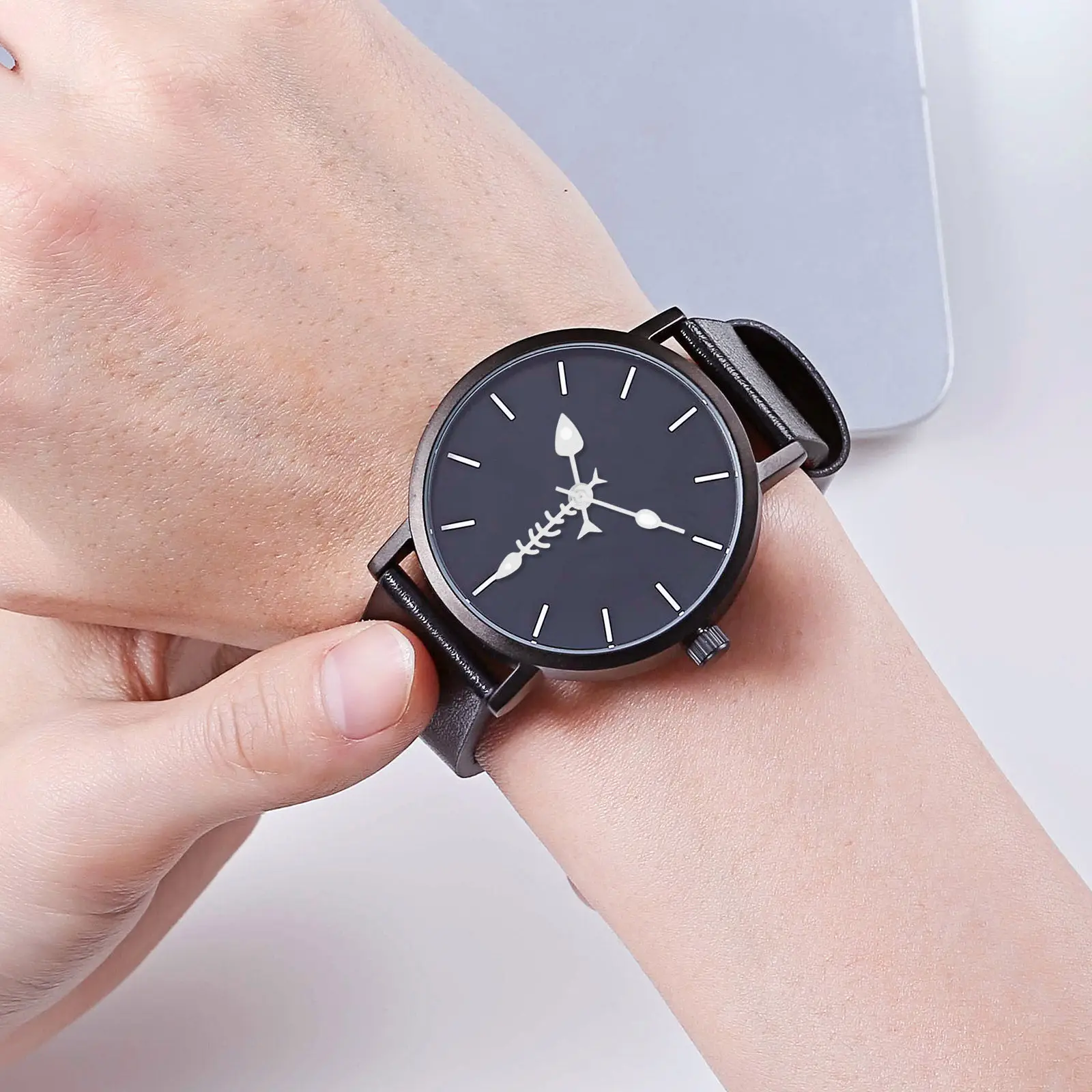 1Set Luminous Fishbone Watch Hands Repair Replacement Compatible Movement Watch Pointer Kit Hour Minute Second Hand
