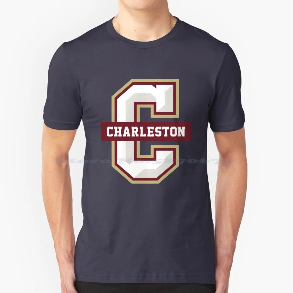 College Of Charleston Cougars T Shirt 100% Cotton Tee College Of Charleston Cougars Collegiate Athletic Teams Sports Club Match