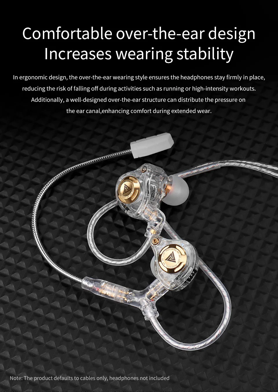 QKZ Q7 MAX Silver Plated Copper Gaming IEM Modular Upgrade Cable With Microphone