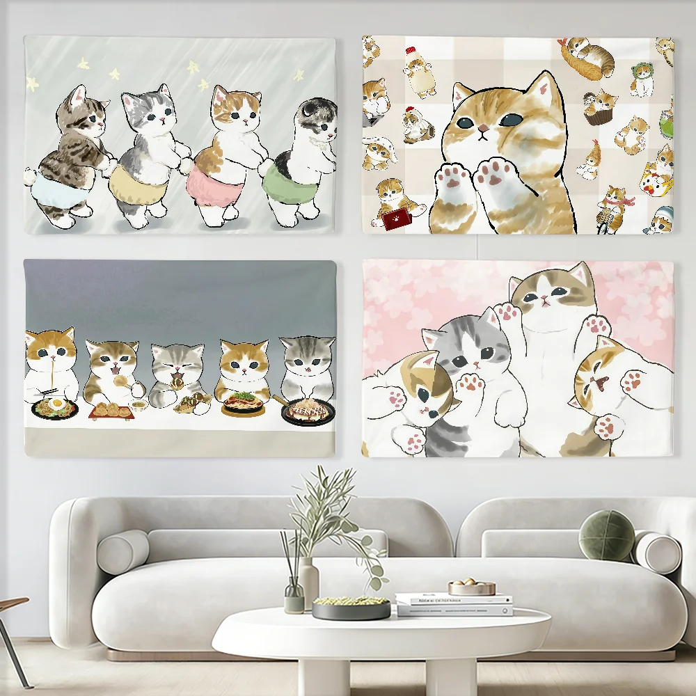Cartoon cute M-mofusandS flag Suitable For Party Club Outdoo