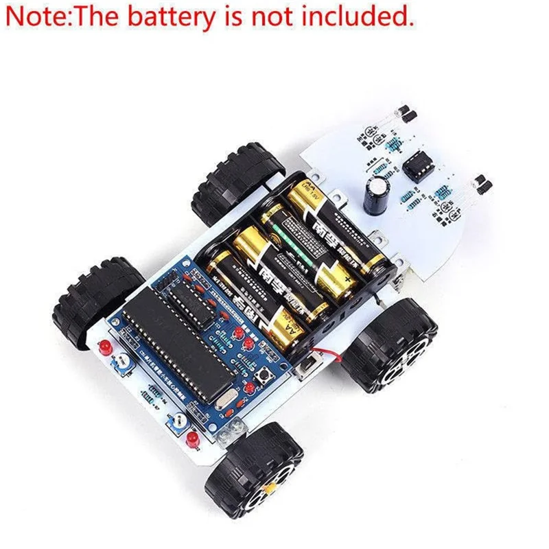 ABLQ C51 Intelligent Vehicle Obstacle Avoidance Tracking Kit Intelligent Car Soldering Training Suite Easy To Install