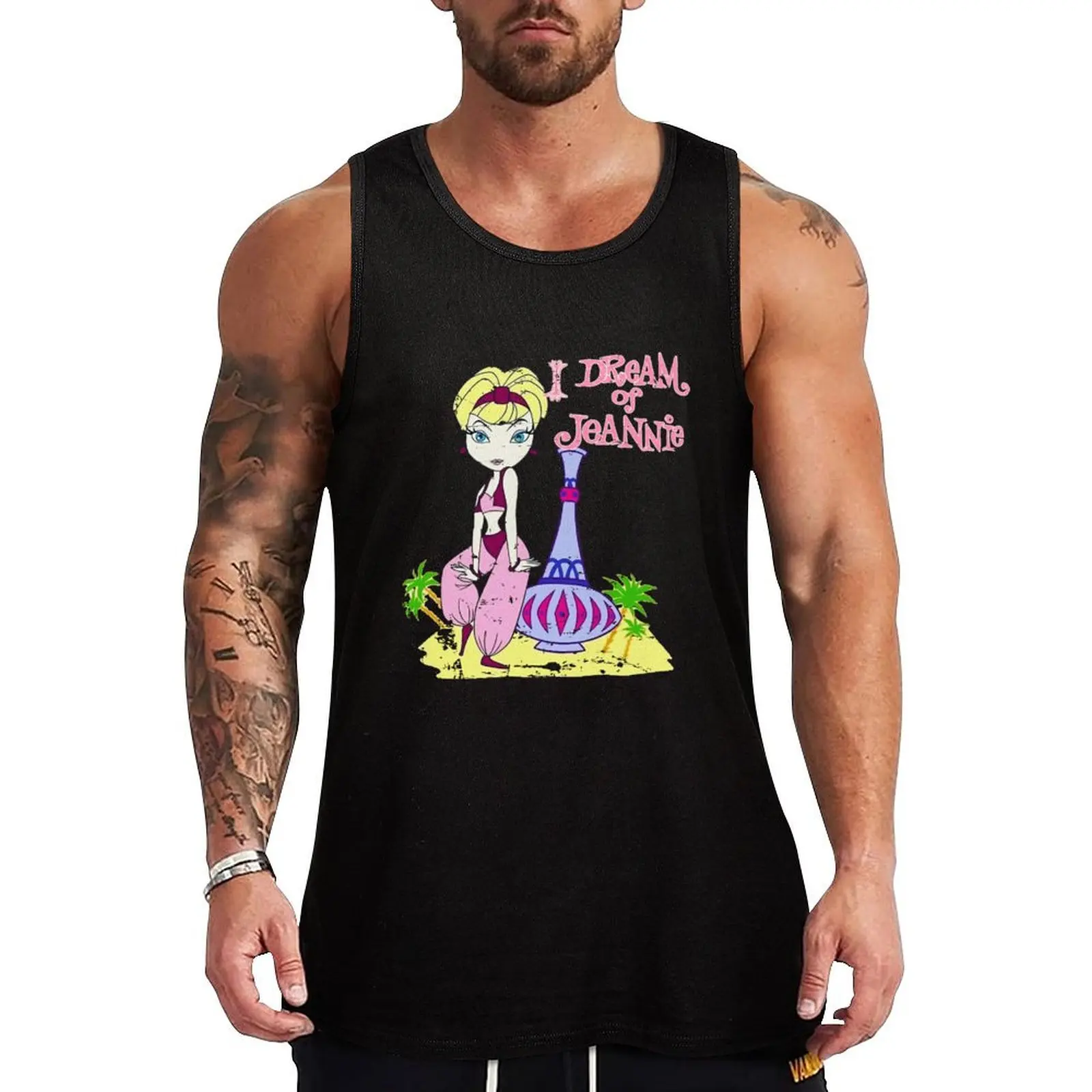 

Mens Best Dream of Jeannie Vintage Photograp Tank Top Casual Daily Wear Tank Top Relaxed Fit Soft Shirt
