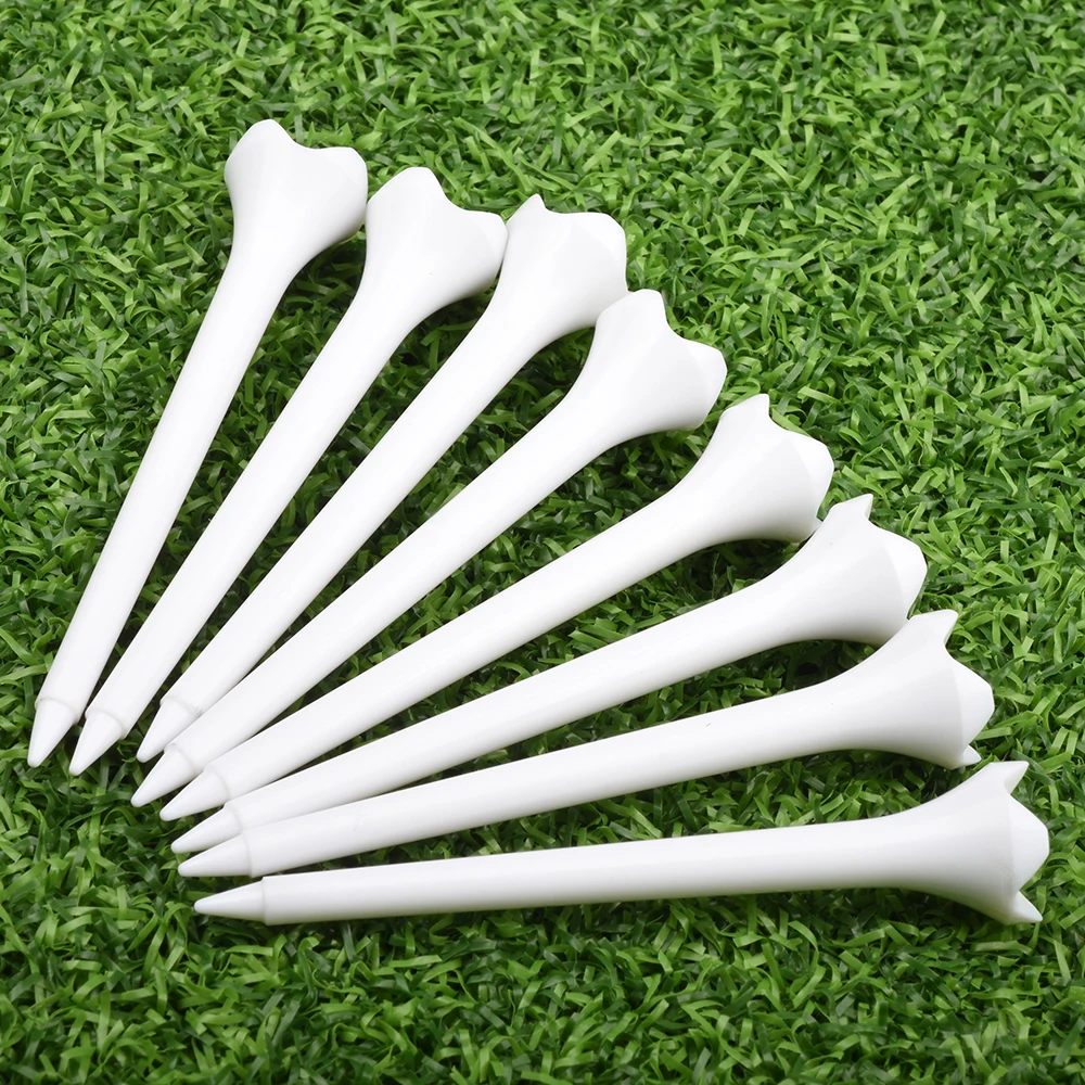 50 piezas de camiseta de golf de entrenamiento de campo de golf duradera y resistente de material ABS de plástico de 70/83 mm