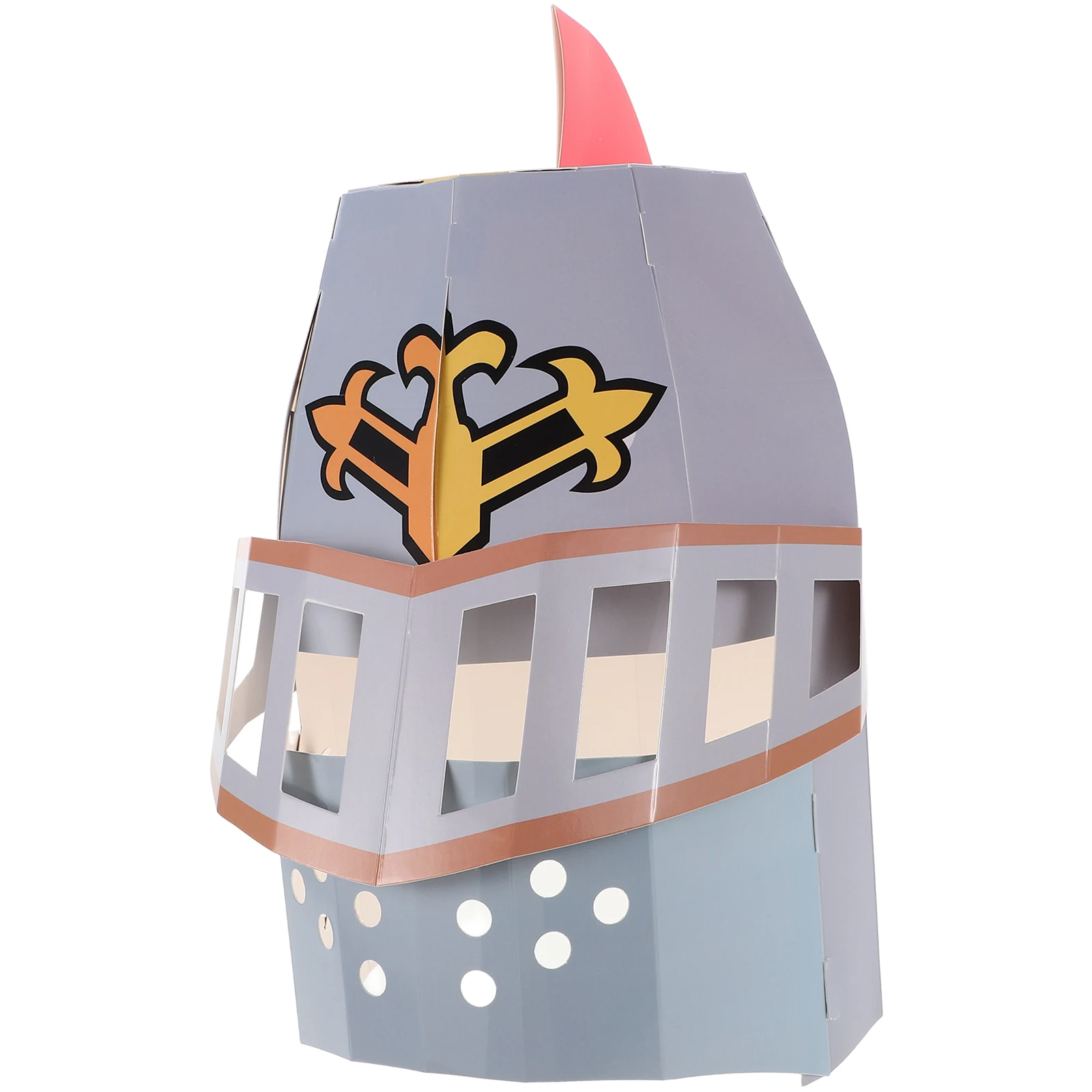 

1pcs Paper Knight Headgear Kids Mask for Masquerade Diy Craft Parties Breathable Comfortable Medieval Accessories Safe