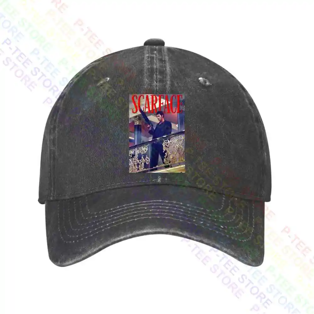 Scarface Tony Montana Balcony Railing Shot Big Gun Pacino Gangster Baseball Cap Snapback Caps Knitted Bucket Hat