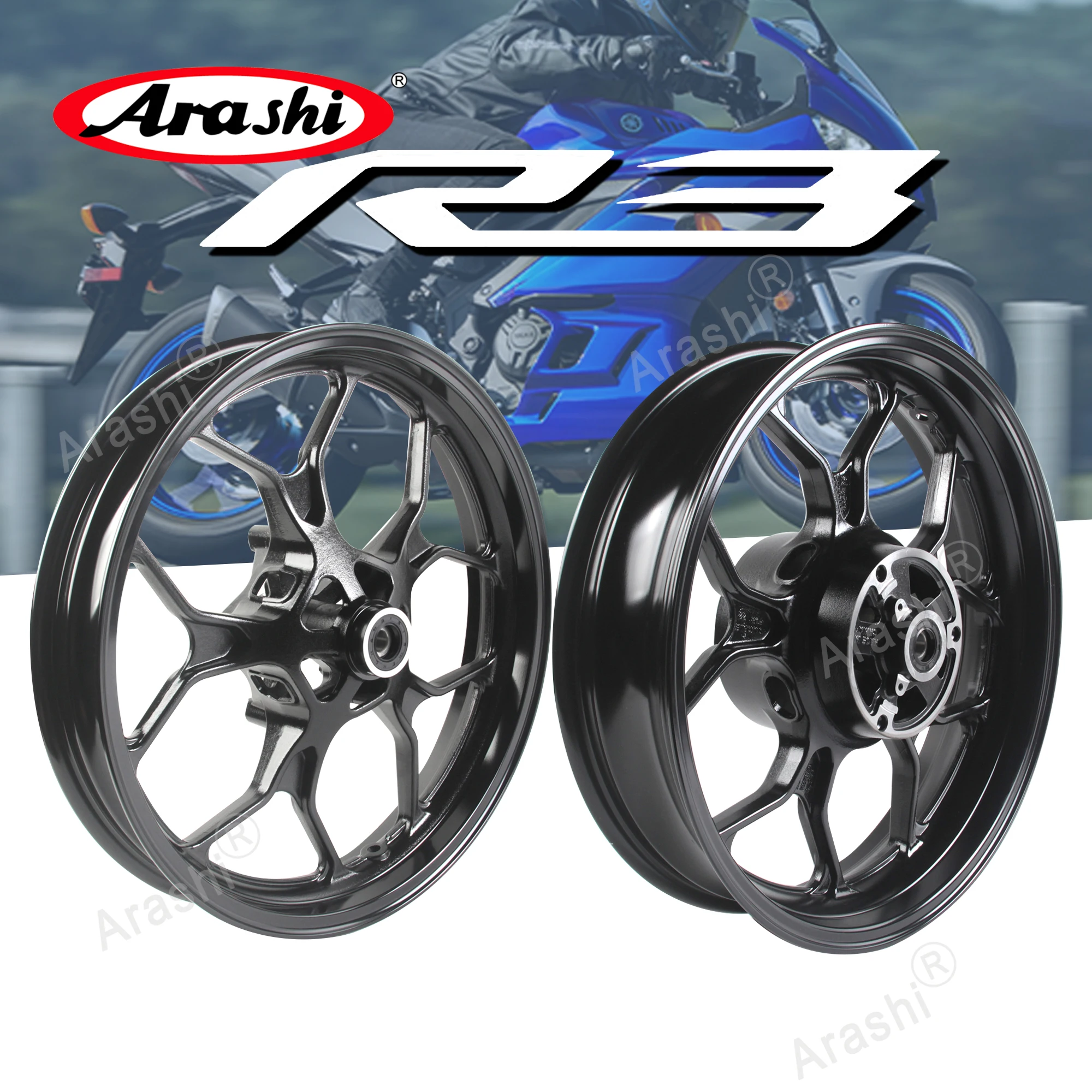 

Arashi YZF R3 / R25 Front Rear Wheel Rim OEM Wheel Hub Tire For YAMAHA YZF-R3 YZF-R25 2015 2016 2017 2018 2019 2020 2021 2022