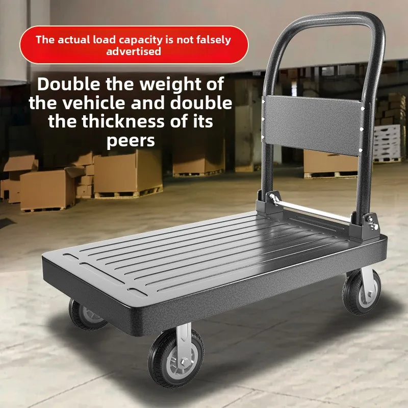 

Усиленная тележка для тяжелых грузов, стальная платформенная тележка, для перевозки товаров, складная платформенная тележка, прицеп, прочная и долговечная.