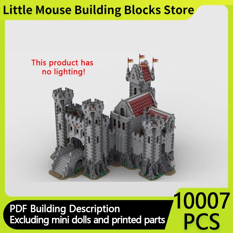 Medieval Castle Model MOC Building Bricks Lion Strong Brick Castle Modular Technology Gifts Holiday Assemble Children Toys Suit