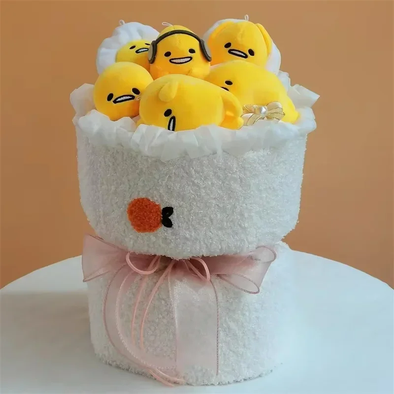 Sanri Gudetama Kawaii Egg Plush Bouquet Cartoon Creative Kawaii Handmade Doll Girl Valentine'S Day Graduation Special Xmas Gift