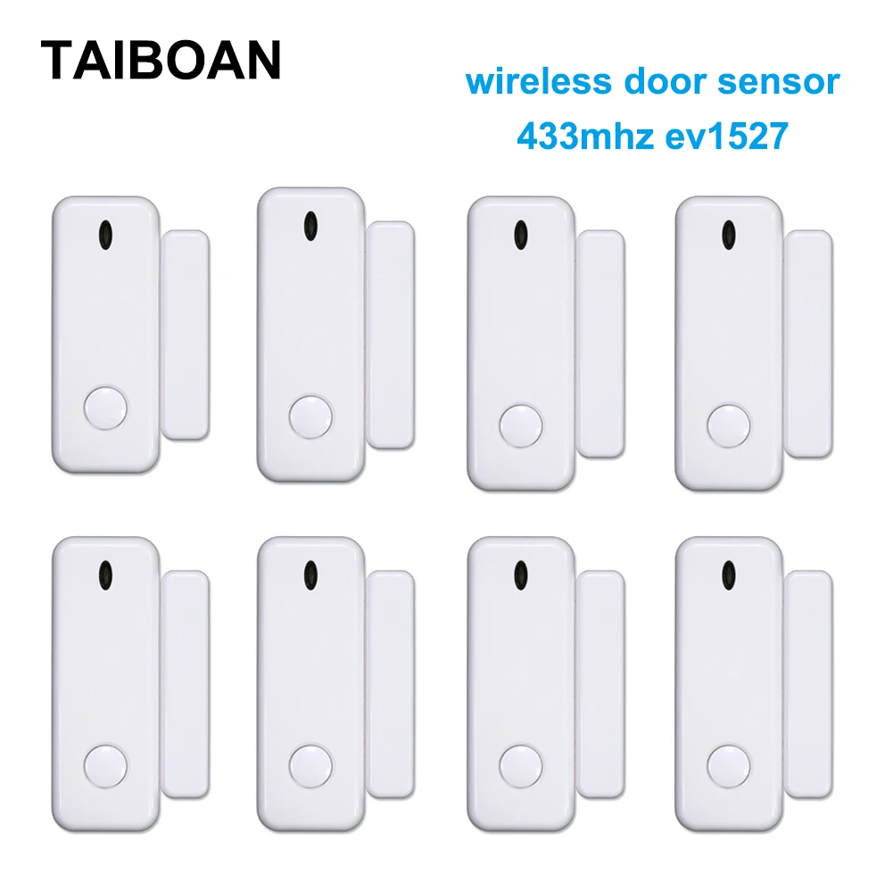 

TAIBOAN 433MHz Door Sensor Wireless Home Window Magnet Detector for Smaet Alarm System App Notification Alerts Family Safety