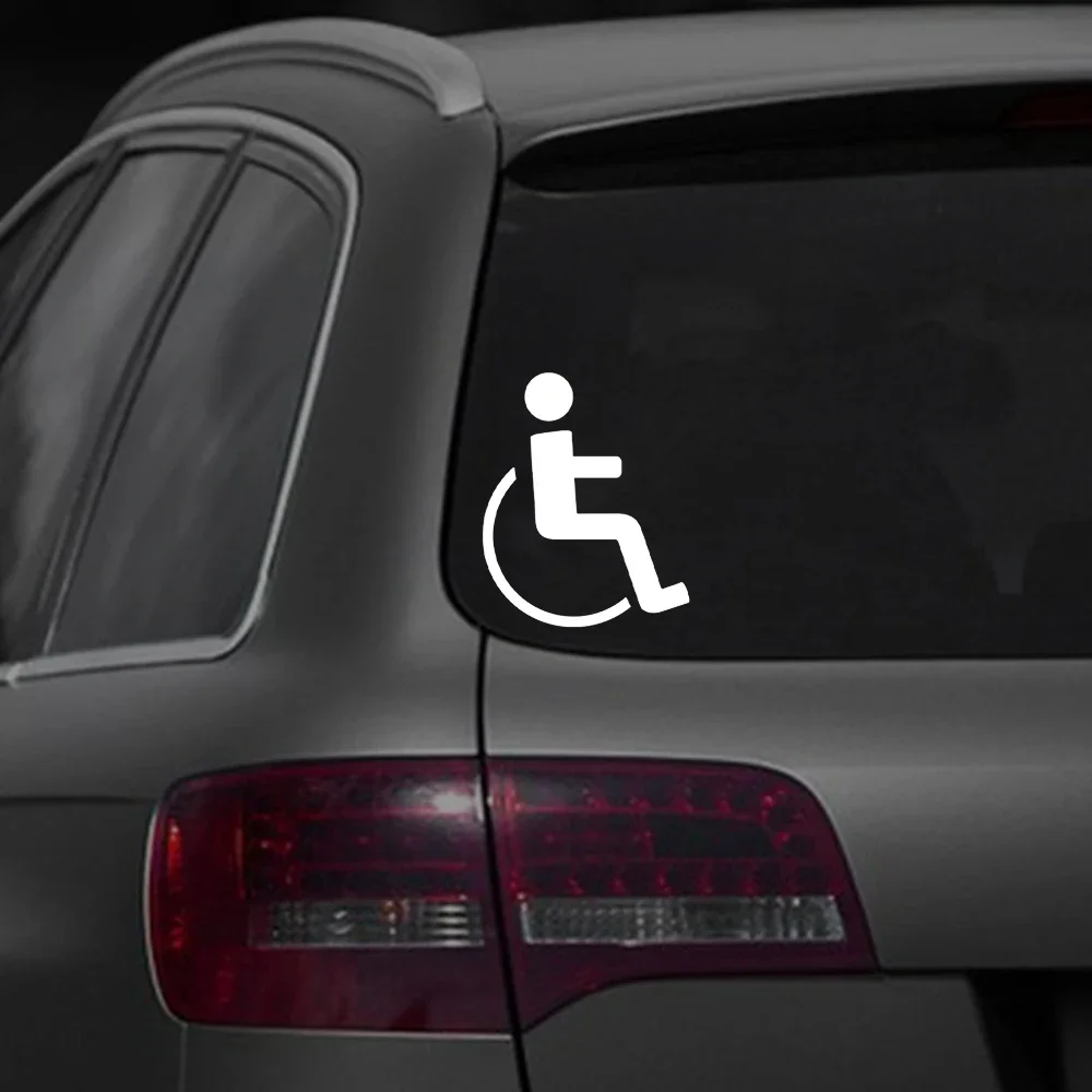 Car Sticker PVC Disabled on Board Wheelchair Sign Lables Warning Sticker Windshield Window Handicapped Vinyl Decals Accessories
