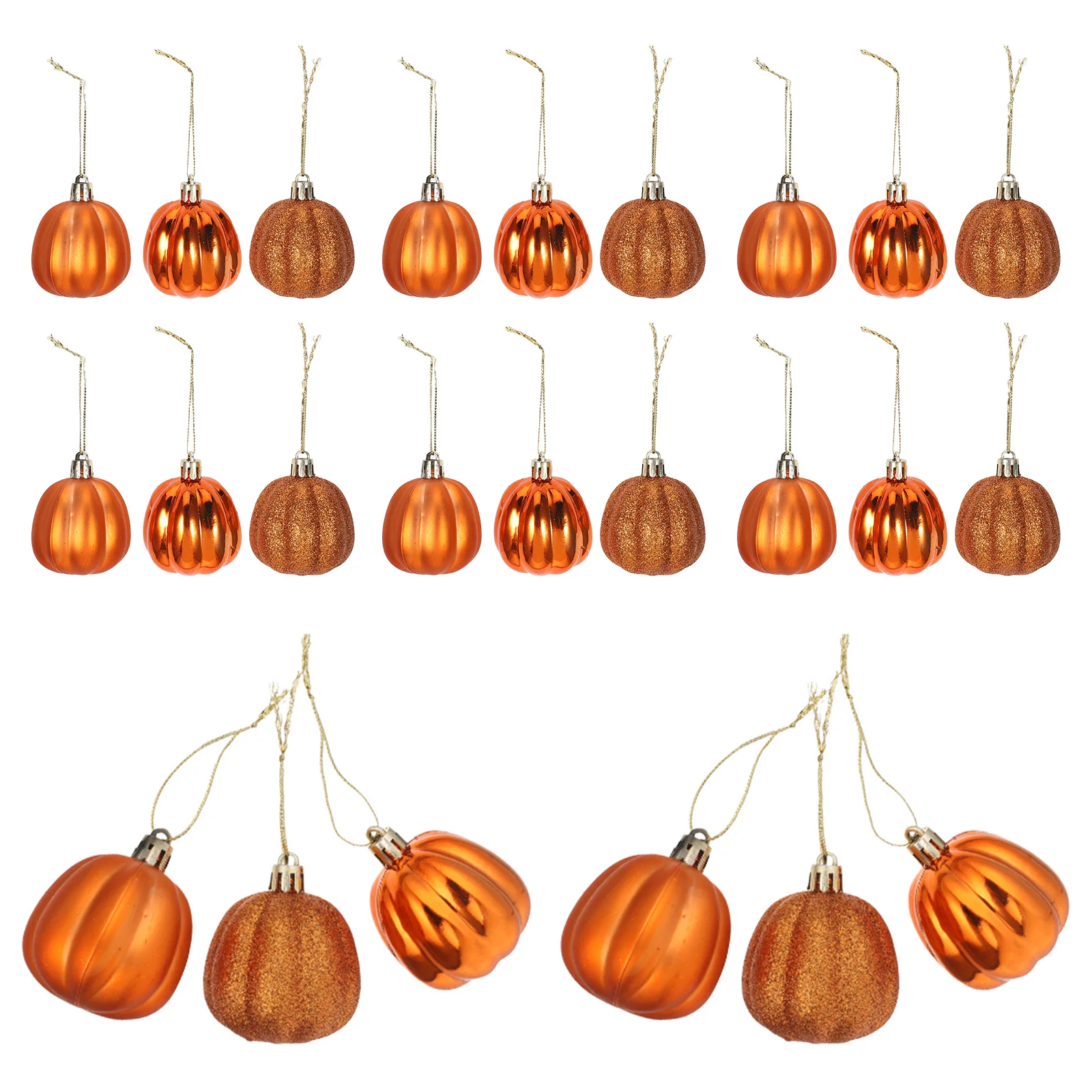 

36Pcs Artificial Mini Pumpkin Ornaments Plastic Hanging Decorations Thanksgiving Tree Decor Fall Pumpkin Ornaments Autumn