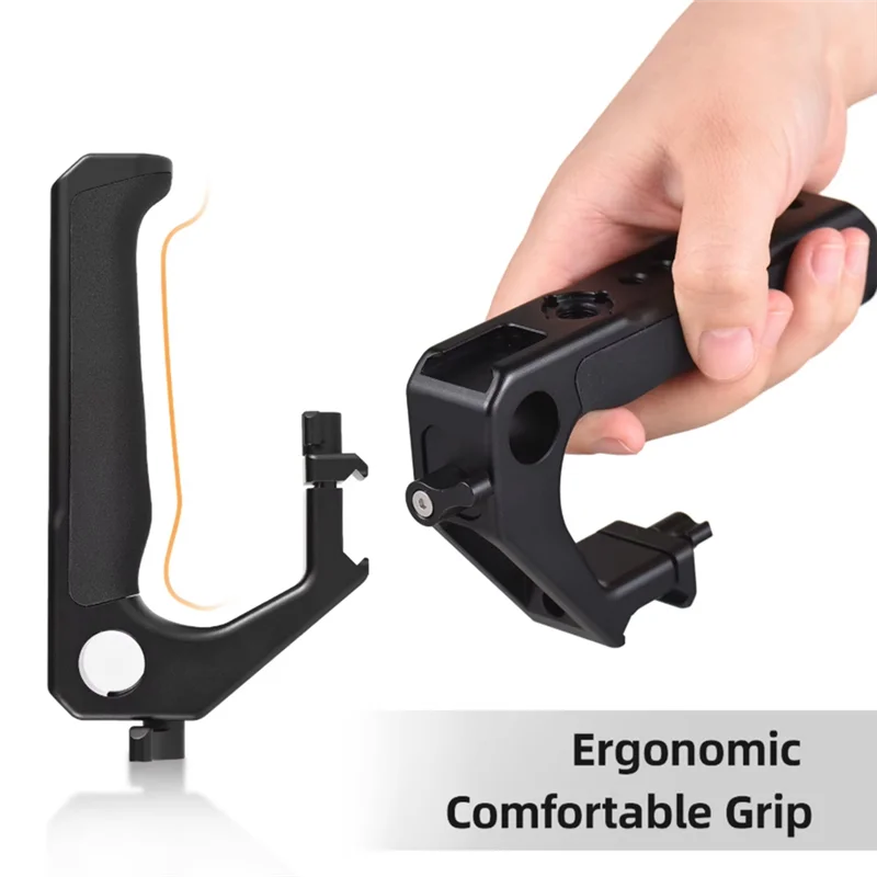 AAAEL-Top Handle For Camera Cage Rig G Rip With Clamp Rail Cold Shoes 1/4" 3/8" Threads