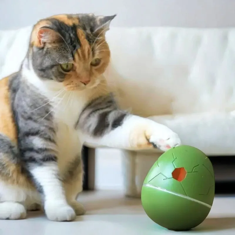 Dinosaur Egg Pet interactive Feeder For Dog Cat Intelligent Snack Tumbler Design Smart Interactive Toys Ball USB Charging