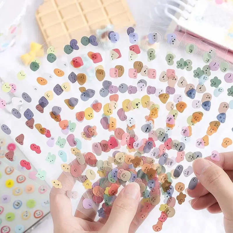 

Adorable Expressions Symphony stickers PET die-cutting Ins Korean style 8 sheets per set Exquisite Cartoon Decoration Accessorie