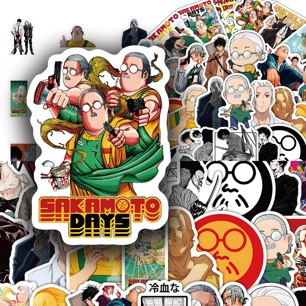10/30/60pcs Anime Sakamoto Days Stickers Cool Shin Asakura Sticker for Stationery Notebook Phone Laptop Car Taro Sakamoto Decals