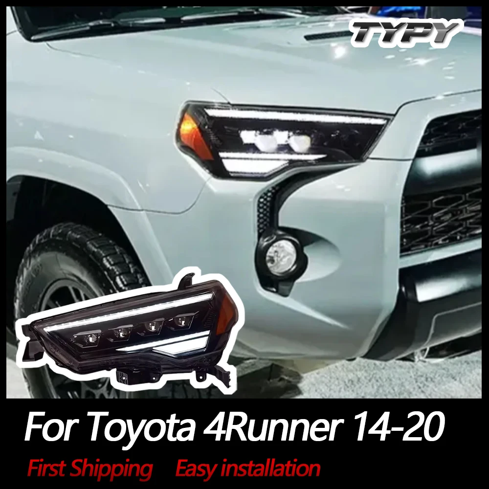 

Автомобильные фары TYPY для Toyota 4Runner, фары 2014-2020, светодиодные фары для проектора, дневные ходовые огни, автомобильные аксессуары