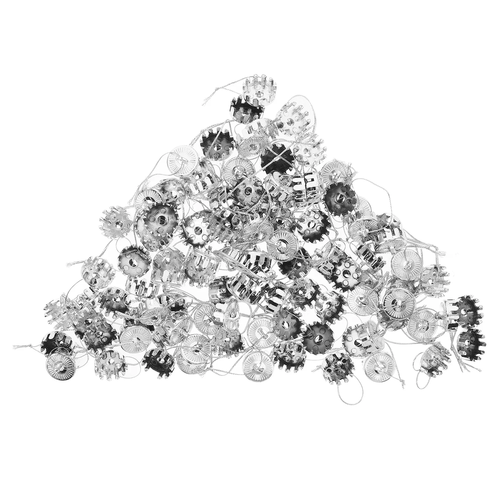 

100Pcs Christmas Ornament Caps Round Plastic Replacement Hangers Secure Fit for Tree DIY Holiday Decoration Bauble Caps