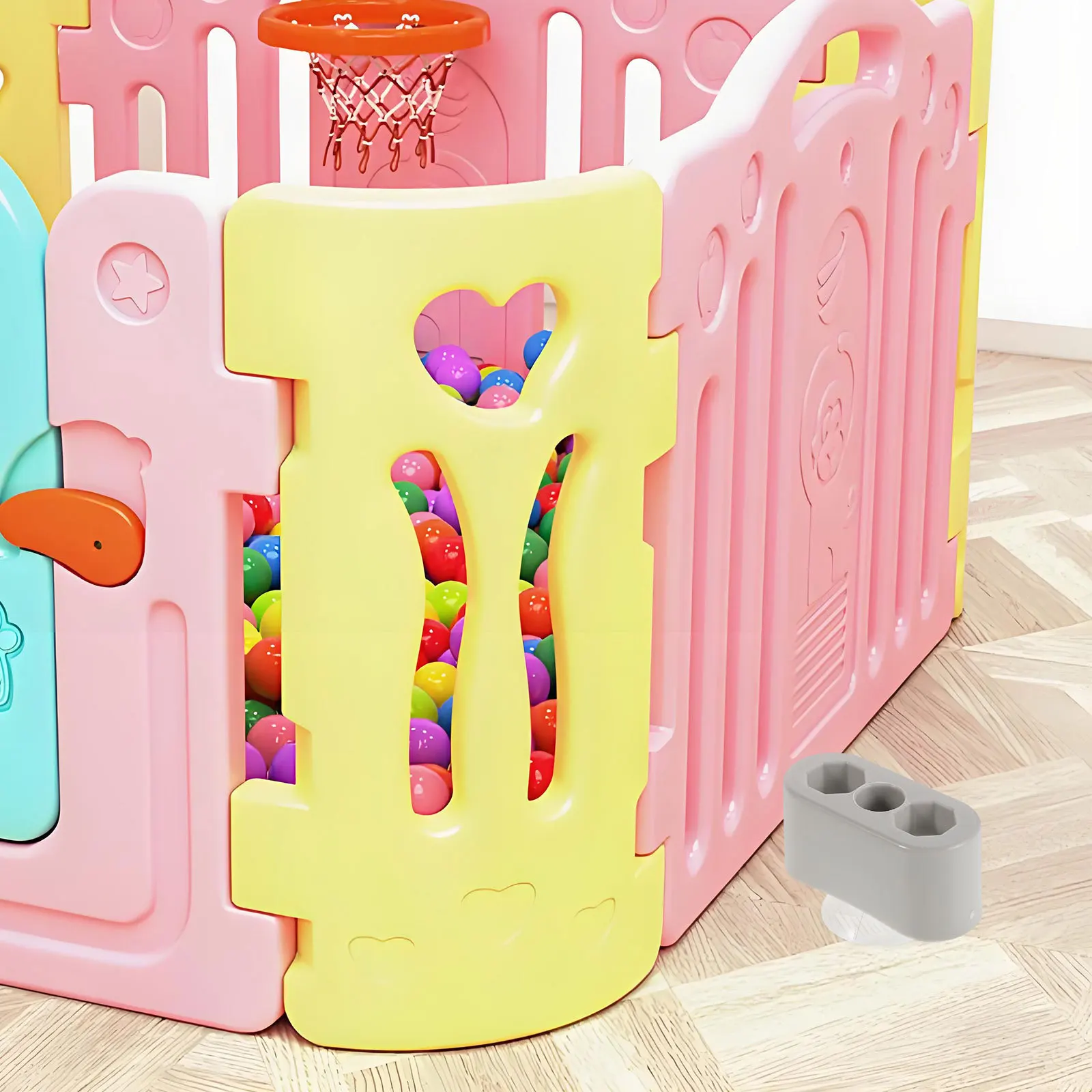 Ventosa Gioco Box Stabilizzatore Recinzione Ottagonale Post Ancoraggio Supporto antiscivolo per cortili da gioco per bambini piccoli