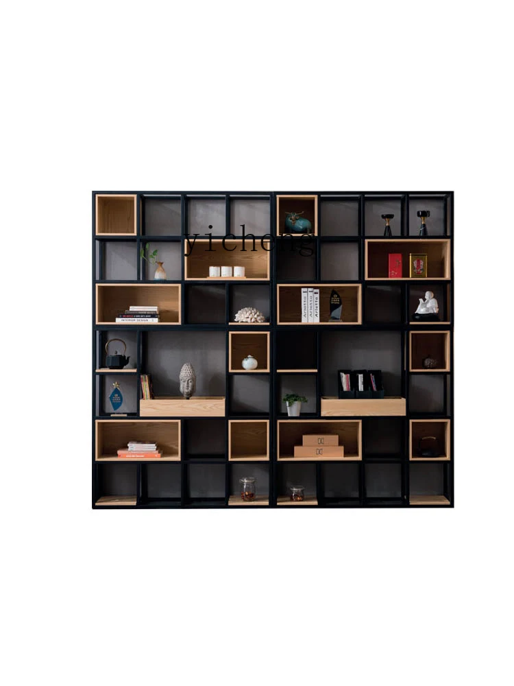 

LSL Storage Rack Iron Art Office Partition Industrial Style Office Partition Cabinet Bookshelf