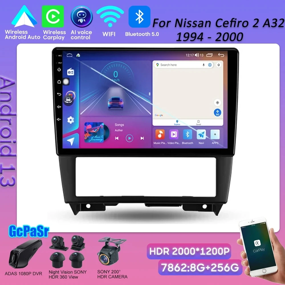 

Android Radio For Nissan Cefiro 2 A32 1994 - 2000 Multimedia Player Stereo Head Unit Dash Cam Wifi BT Mirror Link Bluetooth RDS