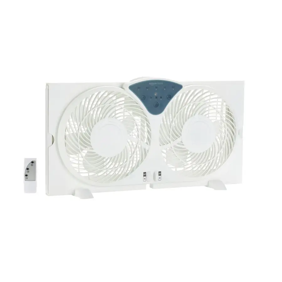 

Twin Window Fan with Reversible Airflow, 3 Speeds, Exhaust, Expandable Side Panel, Digital Control, 9 inch, 78W, White