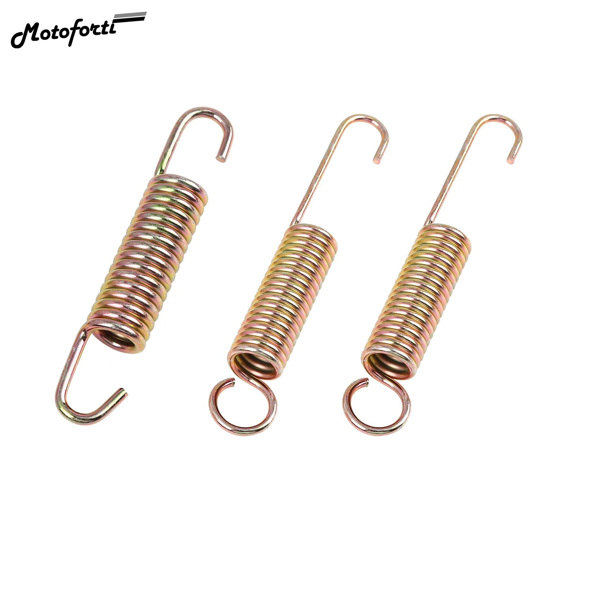 Motoforti 1/2Pcs Motorcycle Main Side Bracket Spring for C70 Motorbike Kickstand Return Spring 9cm 9.9cm Length Bronze Tone