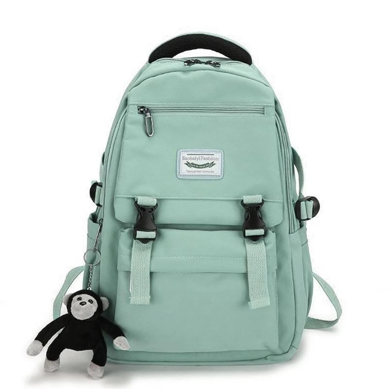 A3PE große Kapazität Daypack Mode -Rucksack Nylon -Buchbag für Student Teenager Jugendliche Mädchen lässig Laptop Schultasche