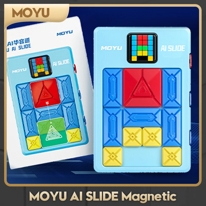 [CubeFun] MOYU AI สไลด์แม่เหล็ก, เกมปริศนาสมองทีเซอร์, ของเล่นสําหรับเด็ก, เกมท่องเที่ยวของขวัญวันเกิด