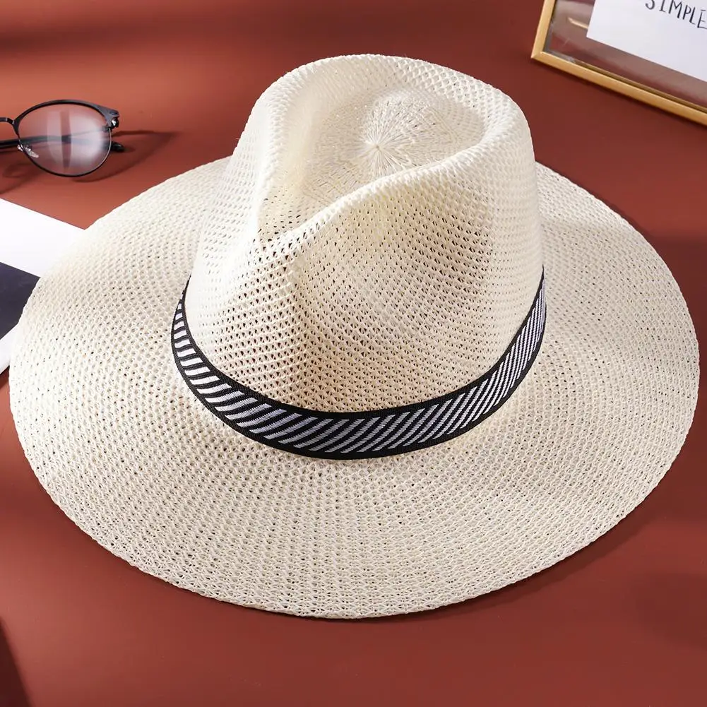 Summer Panama Hat Sun Hats For Women Man Beach Straw Hat For Men UV Protection Cap Chapeau Femme 2023 Beach Hat U3D4