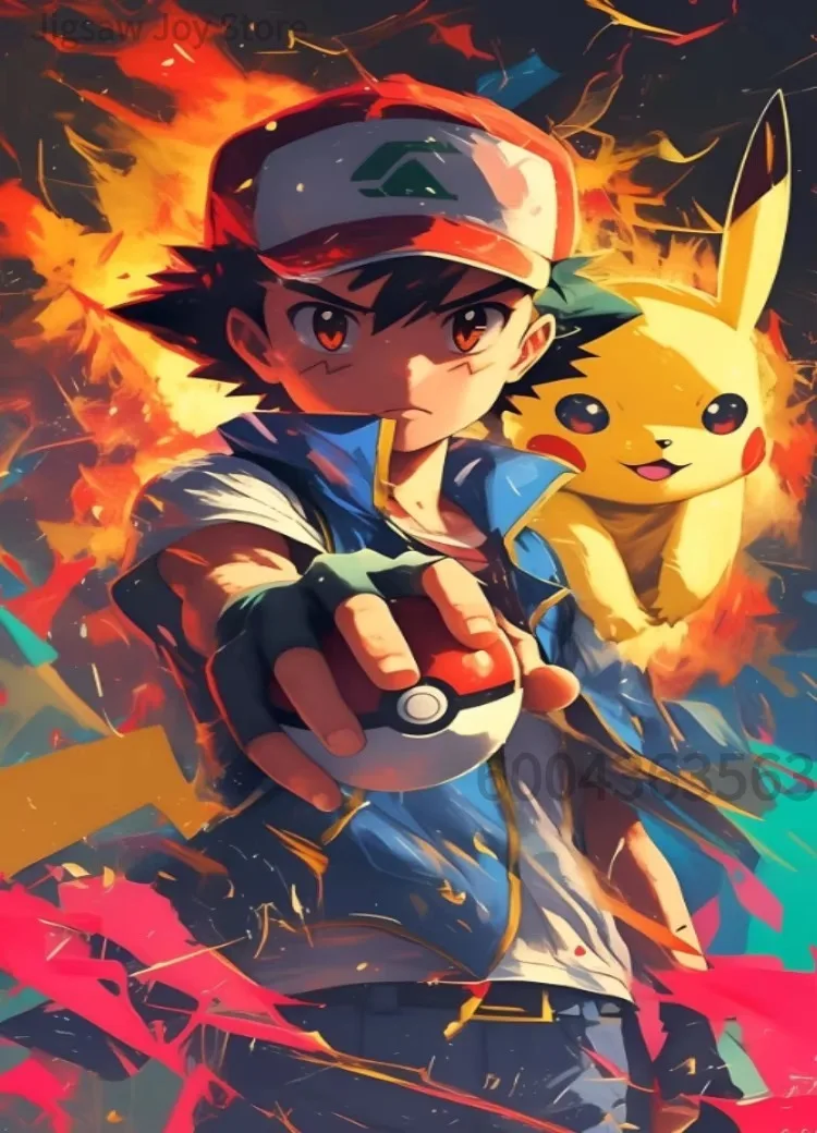 Classic Pokemon Original Starters Charizard Blastoise Venusaur Puzzle Group Photo HD Printing Brain Teaser Game Wall Art