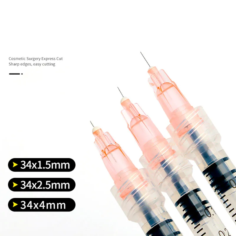 Jednorazowa igła do nakłuwania skóry Nano Needle 31G34G4mm Regulowana mała igła Jednorazowa igła do wstrzykiwań Kosmetyczna sterylna mała igła