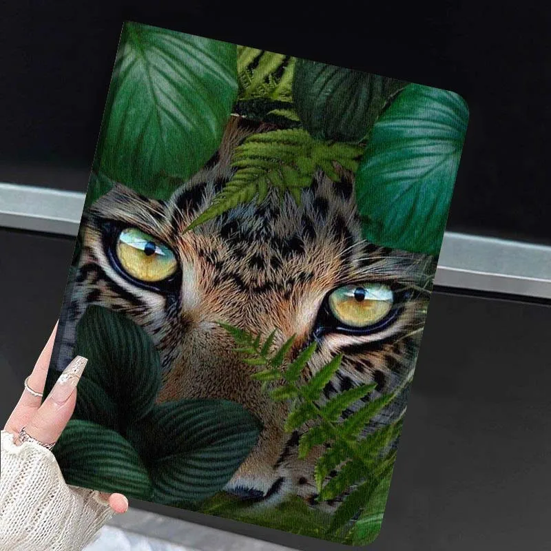 Creative Leopard Design Pattern For Huawei MediaPad MatePad Honor Pro V6 9 V8 X9 X 10 13.3 11 Inch Pen Tray Tablet Case Popular