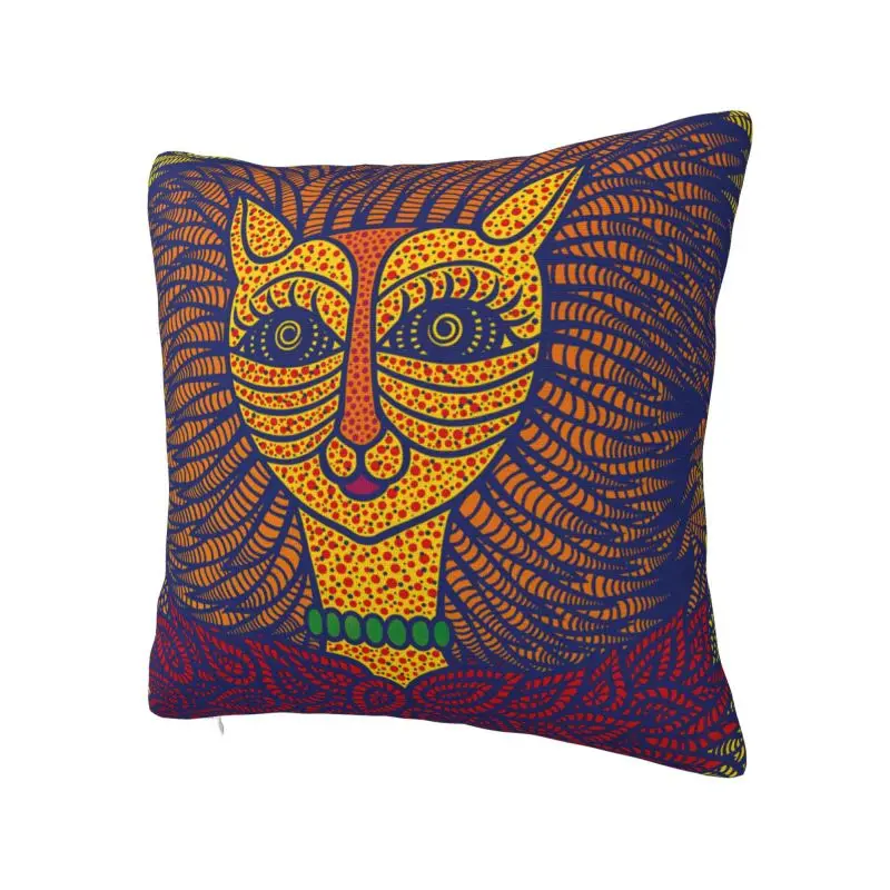 Yayoi Kusama Self-Portrait Cushion Covers Polyester Abstract Art Pillow for Sofa Car Square Pillowcase Living Room Decoration