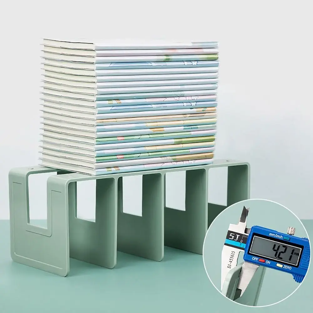 1Pcs Acrylic Desk Organizer 4 Compartment Bag Closet Shelf Divider Bookshelf Tabletop Colorful Four Frames Book Stand