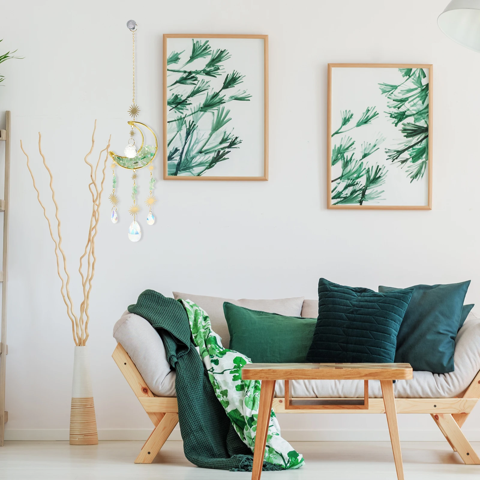 

Moon Hourglass Pendant Home Hanging Adornment Sun Catcher Suncatcher Decor Window Suncatchers for Windows