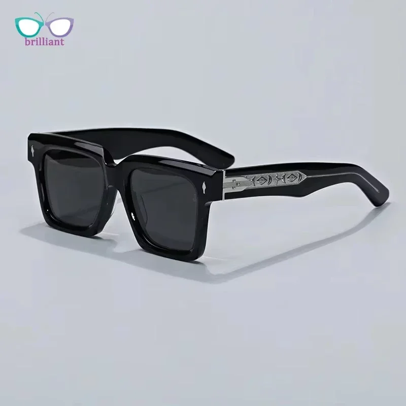 Sunglasses Men New Acetate Square Fashion Designer Eyewear BELIZE Outdoor Handmade Women Top Quality Vintage Sun Glasses UV400